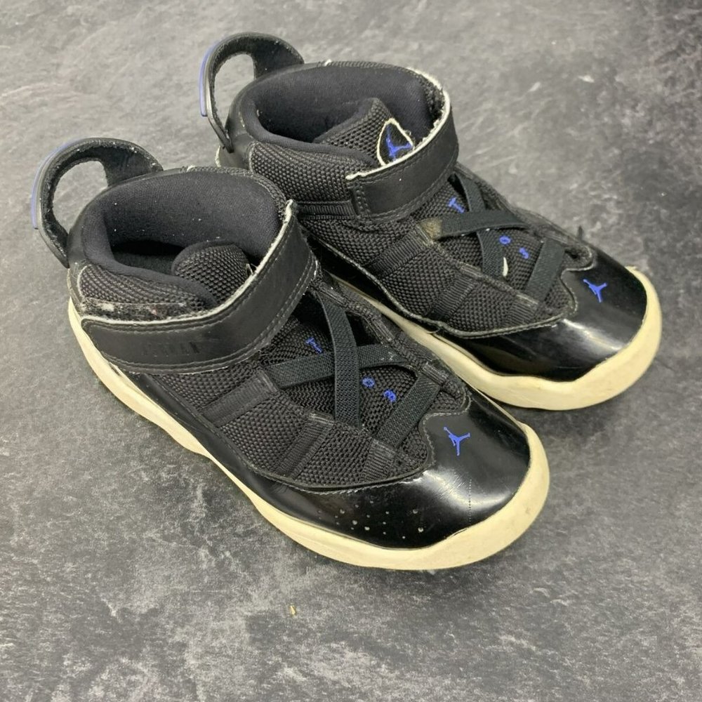 Nike Air Jordan 6 Rings Space Jam Black/Hyper Royal-White Toddler 10C 323420-016